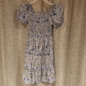 Floral Blue Kids Dress